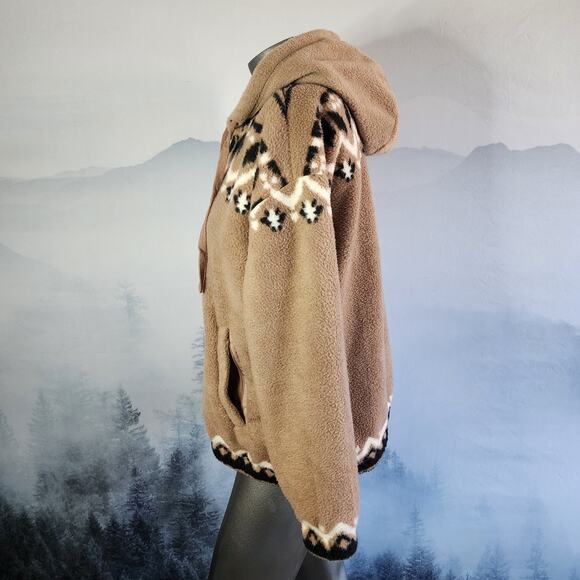 O'neill Lynwood Super Fleece Light Brown Full Zip Hoodie | Women's XS - Picture 8 of 16